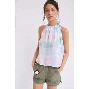 Anthropologie Cloth & Stone Tie-Neck Halter Tank